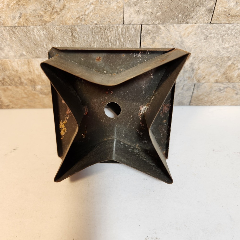 Antique Primitive Tin Star Cookie Cutter Square Frame Arched Handle 3 Inch